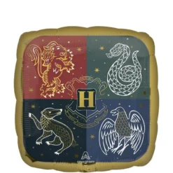 Hogwarts Houses Square Foil Balloon, 18in - Harry Potter