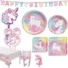 Enchanted Unicorn Tableware & Pinata Kit For 16 Guests