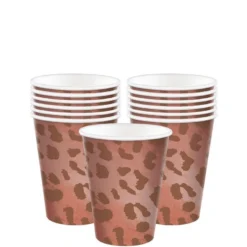 Metallic Rose Gold Leopard Print Tableware Kit For 20 Guests -Party Supply Store 961920 04