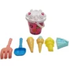 Ice Cream Sand Bucket Plastic Beach Toy Set, 7pc