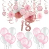 Blush 18th Birthday Room Decorating Kit, 43pc