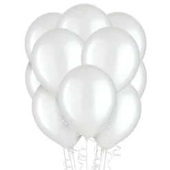 72ct, 12in, White Pearl Balloons