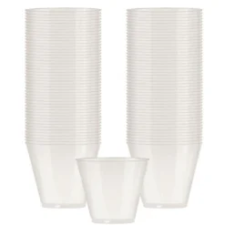 Pearl White Plastic Cups, 9oz, 72ct