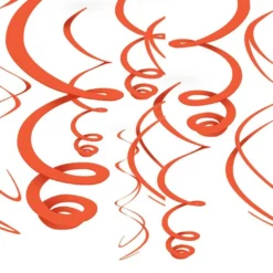 Orange Swirl Decorations 12ct