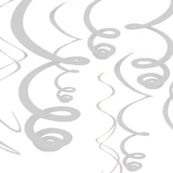White Swirl Decorations 12ct