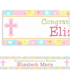 Custom Sweet Christening Girl Banner 6ft
