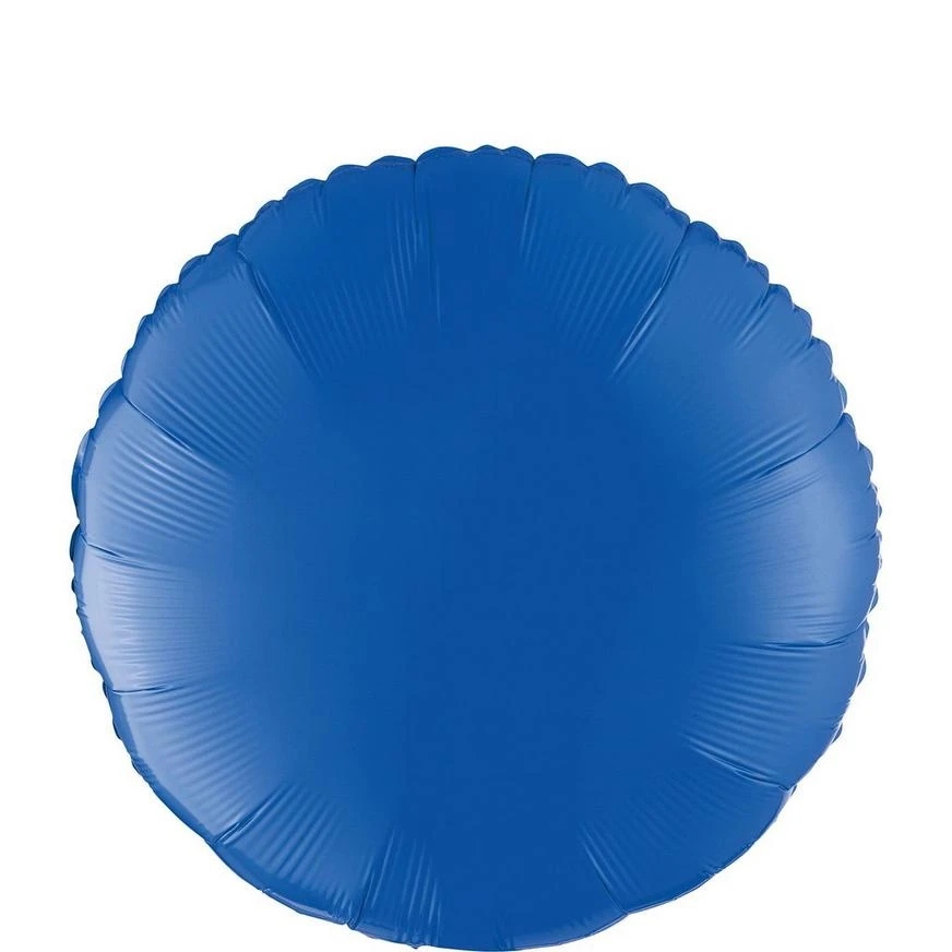 Blue Round Foil Balloon, 18in 1 Blue Round Foil Balloon, 18in