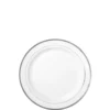 White Silver-Trimmed Premium Plastic Appetizer Plates 20ct