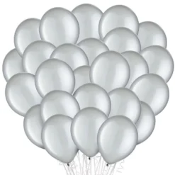 100ct, 12in, Silver Pearl Balloons