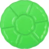 Kiwi Green Plastic Scalloped Sectional Platter