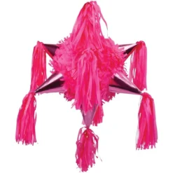 Bright Pink 8-Point Star Pinata