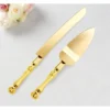 Gold Wedding Cake Knife & Server Set