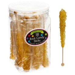Gold Rock Candy Sticks, 18ct