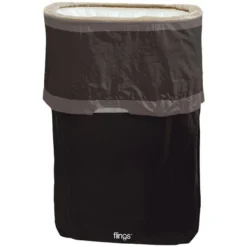Black Pop-Up Trash Bin