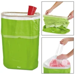 Kiwi Green Pop-Up Trash Bin -Party Supply Store C660688 kiwi 02