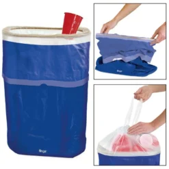 Royal Blue Pop-Up Trash Bin -Party Supply Store C660688 royal blue 02
