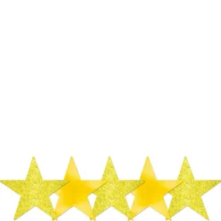 Mini Glitter Sunshine Yellow Star Cutouts 5ct