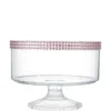 Small Pink Rhinestone Clear Plastic Trifle Container
