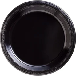 Black Plastic Tableware Kit For 50 Guests -Party Supply Store C756783 black 02