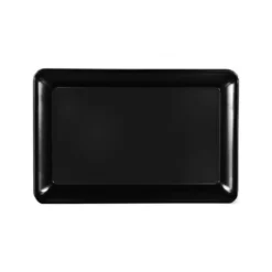 Medium Black Plastic Rectangular Platter
