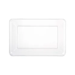 Medium Clear Plastic Rectangular Platter