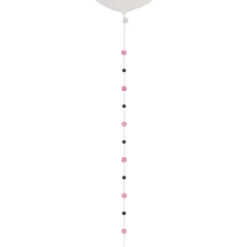 Black & Pink Circles Balloon Tail