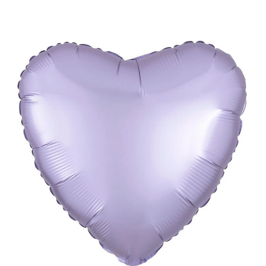 17in Lavender Satin Heart Balloon 1 17in Lavender Satin Heart Balloon