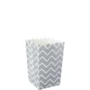 Mini Silver Chevron Popcorn Treat Boxes 6ct