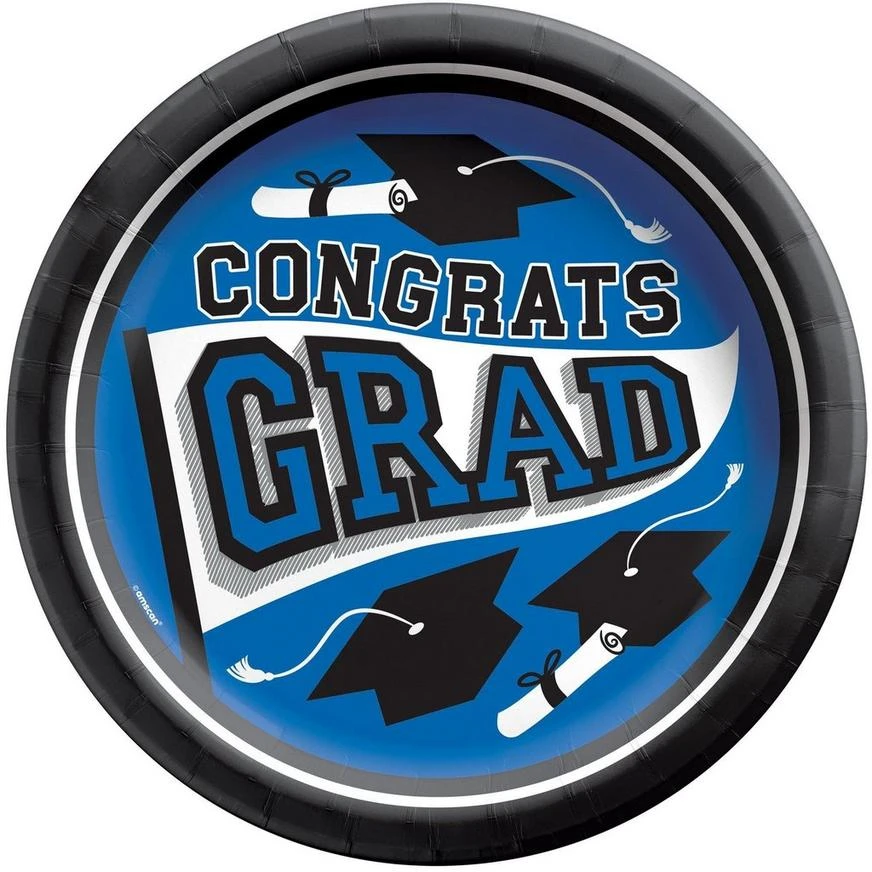 Blue Congrats Grad Graduation Party Kit For 60 Guests 3 Blue Congrats Grad Graduation Party Kit For 60 Guests - Image 3