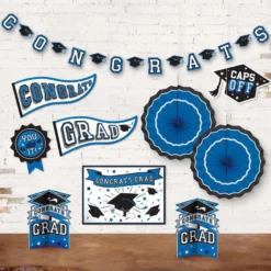 Blue 2023 Congrats Grad Deluxe Graduation Decorating Kit -Party Supply Store C806349 royal blue 04