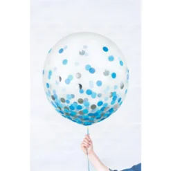 2ct, 24in, Metallic Confetti Balloons