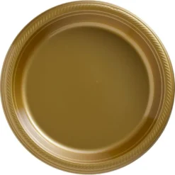Gold Plastic Tableware Kit For 100 Guests -Party Supply Store C812483 gold 02