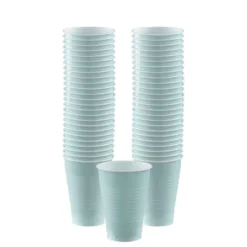 Robin's Egg Blue Plastic Tableware Kit For 100 Guests -Party Supply Store C812483 robins egg blue 05