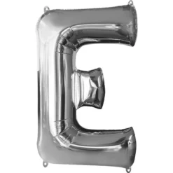 34in Silver Bride Letter Balloon Kit -Party Supply Store C840209 silver 05