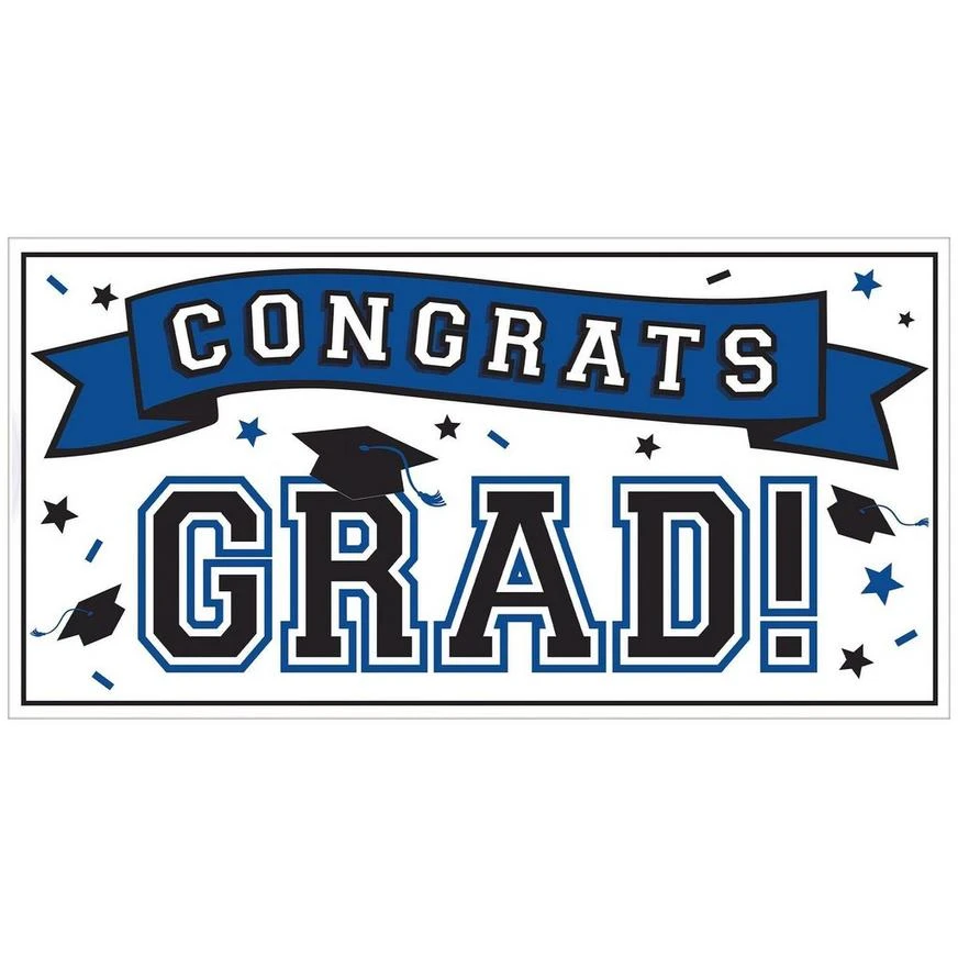 Blue Congrats Grad Graduation Party Kit For 100 Guests 13 Blue Congrats Grad Graduation Party Kit For 100 Guests - Image 13
