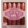 Pink It's A Girl Belgian Milk Chocolate Cigars 10ct