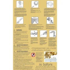 Air-Filled Gold Balloon Garland Kit -Party Supply Store C885689 gold 02