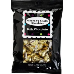 Gold Milk Chocolate Hershey's Kisses With Almonds, 16oz