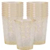 Glitter Gold Plastic Cups, 10oz, 20ct