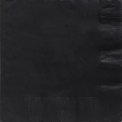 Black Paper Dinner Napkins, 7.5in, 40ct