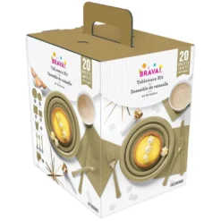 Gold Tableware Kit For 20 Guests, 222pc