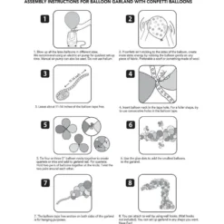 Air-Filled Rainbow Balloon Garland Kit -Party Supply Store C930100 rainbow multicolor 02