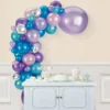 Air-Filled Cosmic Balloon Garland Kit - Blues, Pink & Purples