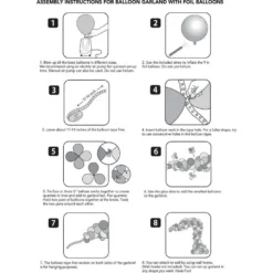 Air-Filled Cosmic Balloon Garland Kit - Blues, Pink & Purples -Party Supply Store C930100 royal blue 02