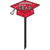 Red Congrats Grad Yard Stake, 13.5 X 20.5in