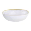 White With Gold Speckles Melamine Bowl, 6.3in, 19.5oz
