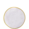 White With Gold Speckles Melamine Dessert Plate, 6.25in