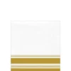 Gold Striped Border Premium Paper Beverage Napkins, 5in, 40ct
