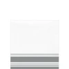 Silver Striped Border Premium Paper Beverage Napkins, 5in, 40ct