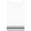 Silver Striped Border Premium Paper Buffet Napkins, 4.5in X 7.75in, 40ct
